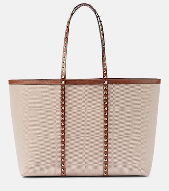 Tote Rockstud Large de lona | Valentino Garavani