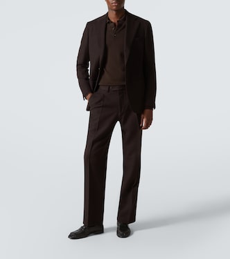Pantaloni a gamba larga Amo in twill di lana | Saman Amel