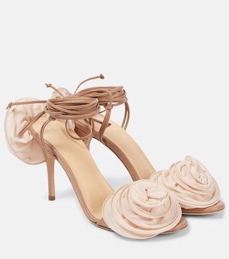 Floral-appliqué leather sandals | Magda Butrym