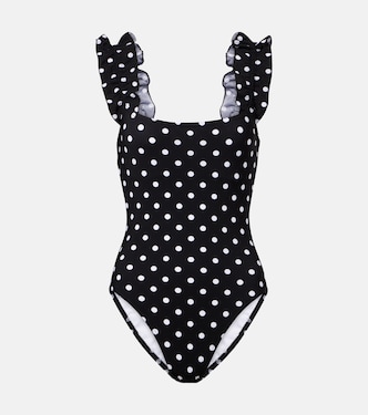 Costume intero a pois con volant | Karla Colletto