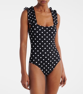 Costume intero a pois con volant | Karla Colletto