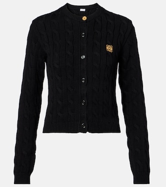 Cardigan in cotone con ricamo | Loewe