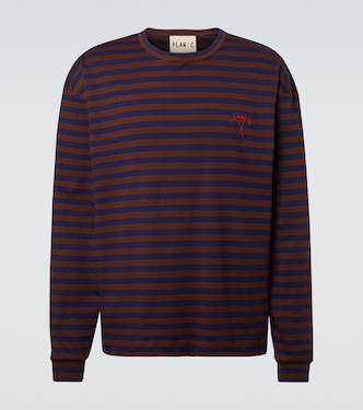 Striped cotton jersey T-shirt | Plan C
