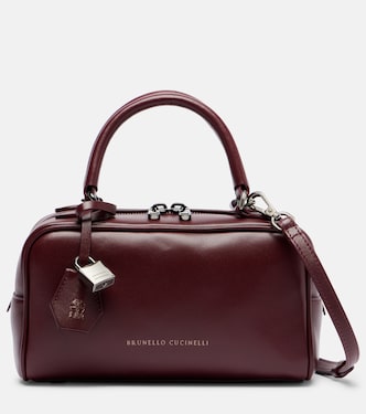 Sac Boston Explorer Small en cuir | Brunello Cucinelli