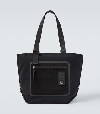 Flex Medium canvas and suede tote bag | Loewe