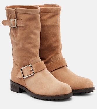 Biker绒面革中筒靴 | Jimmy Choo
