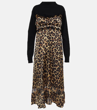 Bedrucktes Kleid aus Wolle | Sacai
