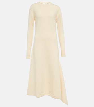 Vestido midi de lana asimétrico | Jil Sander