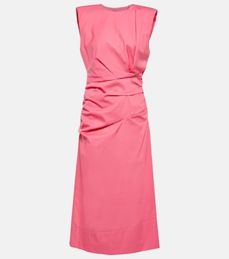 Ruched cotton midi dress | Dorothee Schumacher