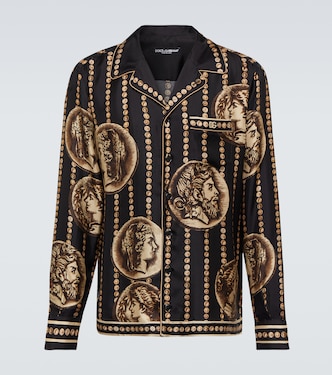 Bedrucktes Hemd aus Seiden-Twill | Dolce&Gabbana