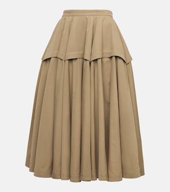 Falda midi de mezcla de algodón | Bottega Veneta