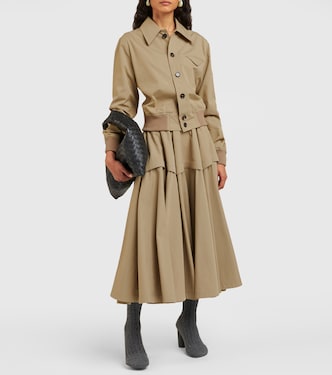 Falda midi de mezcla de algodón | Bottega Veneta