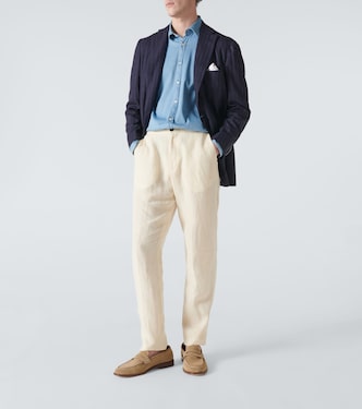 Cashmere, silk, and linen tuxedo jacket | Kiton