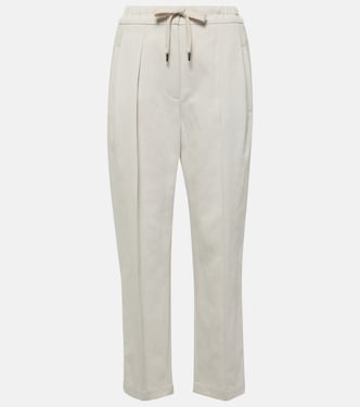 Pantaloni regular in gabardine di cotone | Brunello Cucinelli