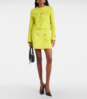 Chaqueta cropped de bouclé | Versace