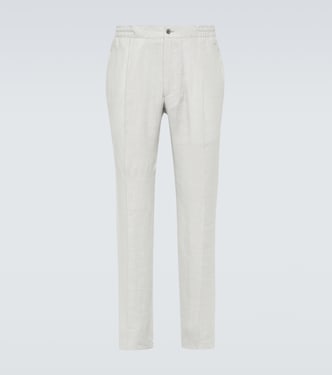Pantalones rectos de lino | Kiton