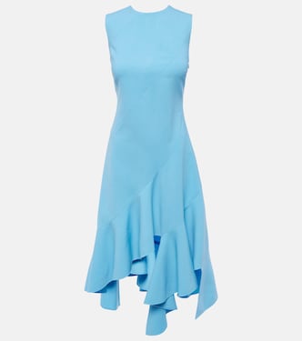Abito midi asimmetrico in misto lana | Oscar de la Renta