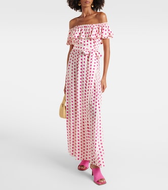 Giselle off-shoulder polka-dot midi dress | Alexandra Miro