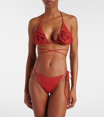 Slip bikini con applicazione floreale | Magda Butrym