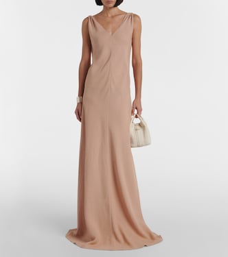 Callie linen crêpe maxi dress | Loro Piana
