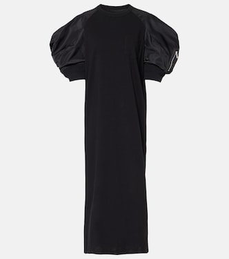 Abito midi in jersey di misto cotone | Sacai
