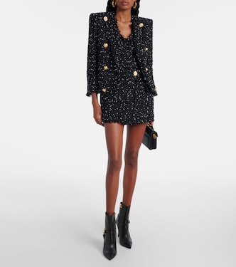 Mini-jupe en tweed à pois | Balmain