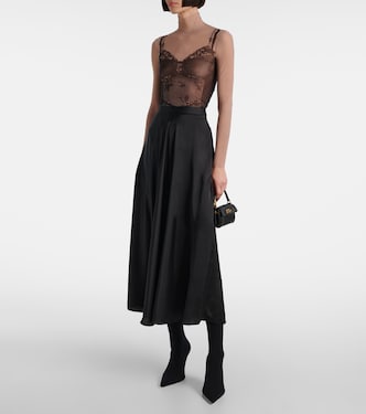 Top aus Mesh mit Spitze | Balenciaga