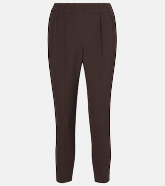 Cropped-Hose aus Crêpe | Brunello Cucinelli