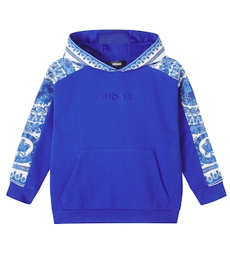 Barocco cotton hoodie | Versace Kids