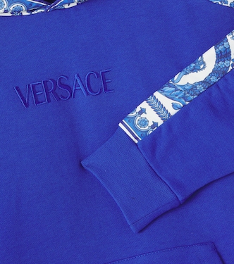 Barocco cotton hoodie | Versace Kids