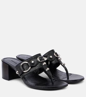 City 50 studded leather thong sandals | Balenciaga