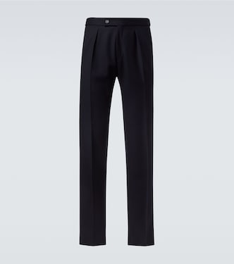 Virgin wool tapered pants | Slowear
