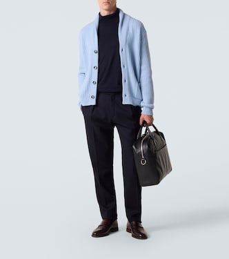 Virgin wool tapered pants | Slowear