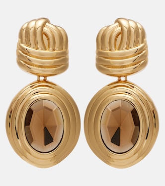Crystal-embellished drop earrings | Self-Portrait