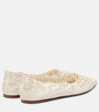 Ziva embroidered leather ballet flats | Gabriela Hearst