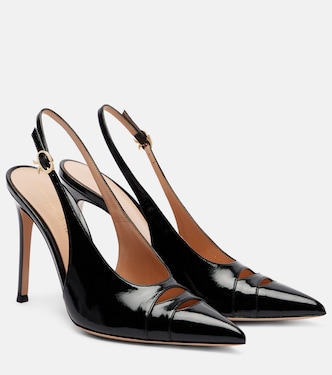 Pointy 105 페이턴트 레더 슬링백 펌프스 | Gianvito Rossi