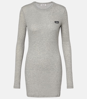 Minikleid aus Baumwoll-Jersey | Miu Miu