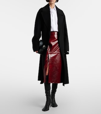 Belted virgin wool wrap coat | Sportmax