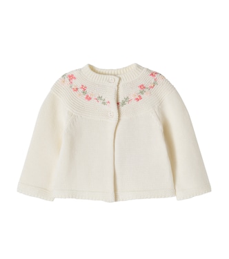 Baby embroidered cotton cardigan | Pepa London