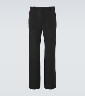 Silk satin georgette wide-leg pants | Gucci