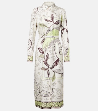 Vestido midi de seda estampado | Tory Burch