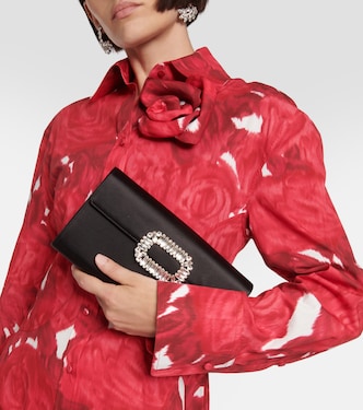 Clutch Evening Envelope in raso | Roger Vivier
