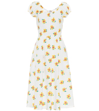 Abito midi Mariette a stampa in cotone | Caroline Constas