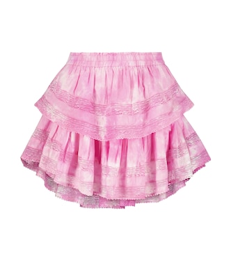 Tiered cotton miniskirt | LoveShackFancy