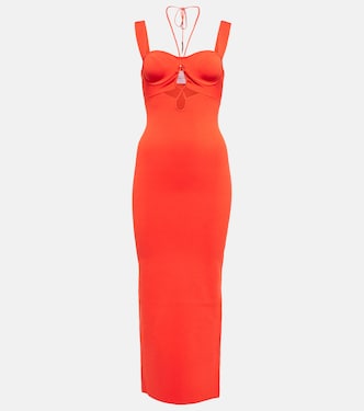 Kali halterneck cutout midi dress | Galvan