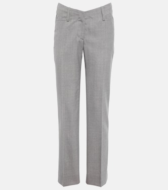 Pleated slim virgin wool pants | Victoria Beckham