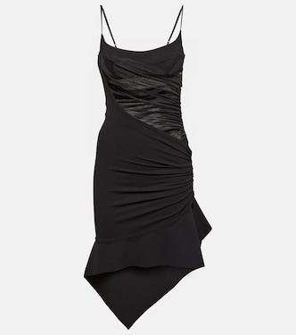 Asymmetric gathered minidress | Mugler