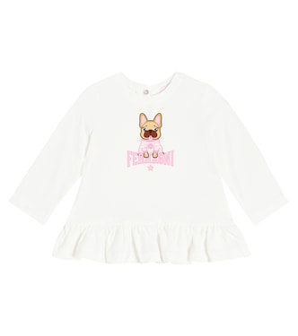 x Chiara Ferragni Baby - Abito in cotone con stampa | Monnalisa