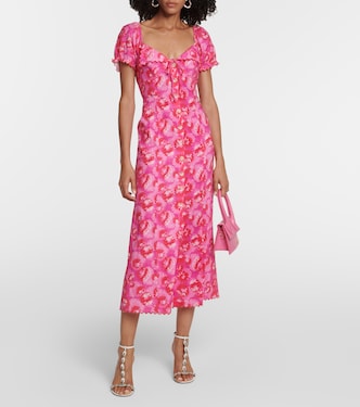 Briella printed linen-blend midi dress | Rixo