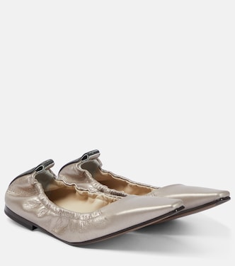Ballerine in pelle metallizzata | Brunello Cucinelli